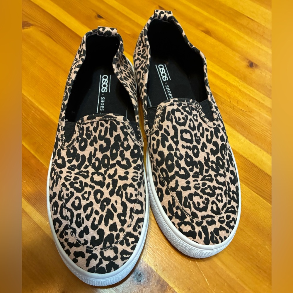 ASOS Kids Leopard Slip-On Sneakers